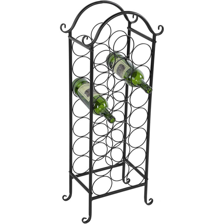 Rosalind Wheeler Dejhanae 21 Bottle Floor Wine Bottle Rack Wayfair.co.uk